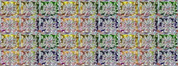 Tarafsız renklerde çiçekler. Düz Çiçek Elementleri Tasarım Raster illüstrasyonu. Çiçeksiz desenli arka plan. Renkli Bahar Teması Kusursuz Arkaplan.