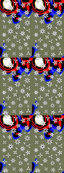 Karalama çiçekleri çizim kalıbı. Raster deseni. Yeşil el çizimi desen. Sanat, çiçek tarzına ilham verir ve arka plan bırakır.