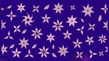 Çizgi çizimi kalıbı. Şirin çiçekler. Raster Moda kumaş deseni.