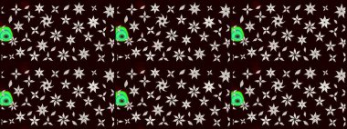 Renkli Bahar Teması eskiz kalıbı. Siyah renkli çiçekler. Düz Çiçek Elementleri Tasarımı. Güzel çiçek deseni..