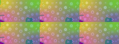 Tarafsız renklerde etnik çiçeklerle süslenmiş zarif bir eskiz. Asya Tekstil 'inde Raster Çiçek İllüstrasyonu.