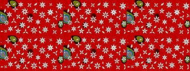 Nazik, narin çiçek arkaplanı. Çiçekli karalama şeklinde Raster çiçek deseni. Kırmızı renkte çiçekler.