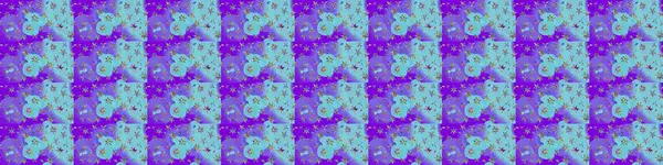 Çok renkli, zarif küçük çiçekler ve mor renkli komik böcekler, raster deseni, illüstrasyon..