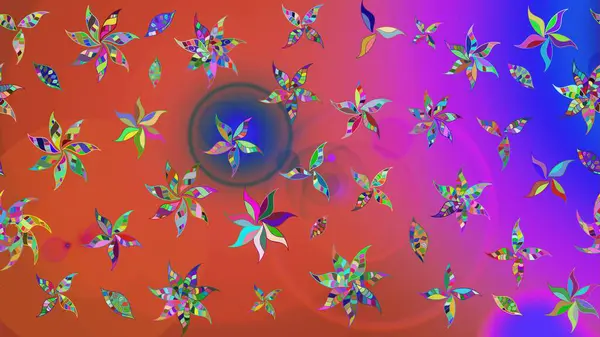 Eskiz tarzı pembe renkler. Raster illüstrasyonu. El yapımı çiçek ve bitki koleksiyonu. Şirin karalamalı çiçek desenli çizim. Raster illüstrasyonu.