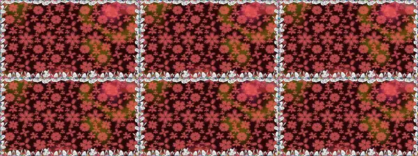 Kahverengi renkli çiçekler. Düz Çiçek Elementleri Tasarımı. Sevimli çiçek raster deseni. Renkli Bahar Teması Kusursuz Arkaplan.