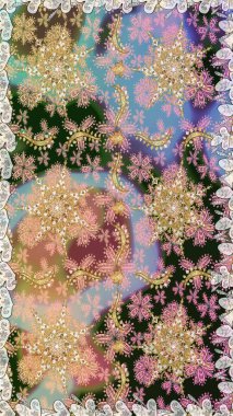 Bej renkli ve altın elementli klasik, dikişsiz desen. Noel 2019, kar tanesi, yeni yıl.