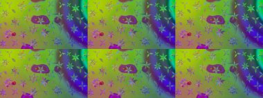 El çizimi Raster çizimi. Parlak elementlerin. Çizim çiçek deseni duvar kağıdı, web sitesi arkaplanı, paket kağıdı, davetiye, broşür, pankart veya web sitesi için kullanılabilir.