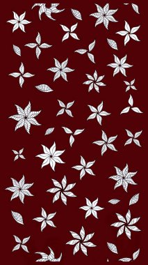 Kırmızı yapraklı yabani çiçekler. Suluboya, elle çizilmiş. Eskiz arkaplan modeli. Raster illüstrasyonu.