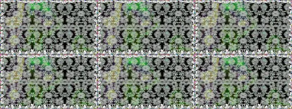 Renklere karalamalar çizen kusursuz çiçek deseni. Raster illüstrasyonu.