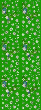 Üst manzara, yumuşak stil. Sevgililer günü ve tebrik kartı konsepti için şık bir davetiye. Çiçek kompozisyonu, el boyası, hassas şablon. Yeşil renkte manzaralı çiçek deseni.