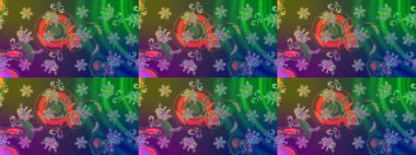 Ultraviyole kumaş deseni. Çizim kalıbı. Organik motif arka planı. Raster illüstrasyonu.