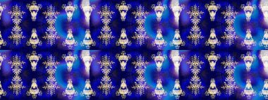 Raster illüstrasyonu. Altın renkli kristal kar taneleri.