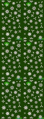 Sabıka fotoğraflarında, bebek kıyafetlerinde, duvar kâğıtlarında, paket kutularında falan kullanılabilir. Zarif, parlak ve eskiz yeşil çiçek deseni tasarımı.