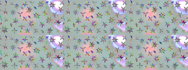 Raster Güzel kumaş deseni. Raster suluboya deseni, narin çiçekler, gri çiçekler, tebrik kartı şablonu..