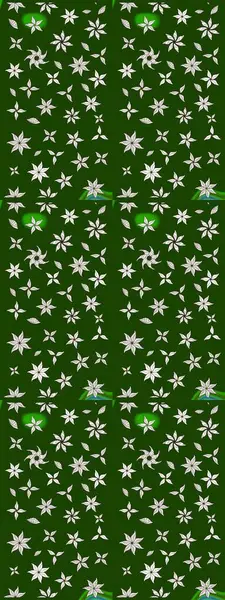 Sabıka fotoğraflarında, bebek kıyafetlerinde, duvar kâğıtlarında, paket kutularında falan kullanılabilir. Zarif, parlak ve eskiz yeşil çiçek deseni tasarımı.