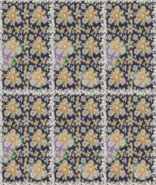 Klasik klasik klasik arka plan. Klasik Raster altın desenini çiz. Gri renkli ve altın elementli eskiz deseni. Geleneksel oryantasyon süsü. Raster illüstrasyonu.