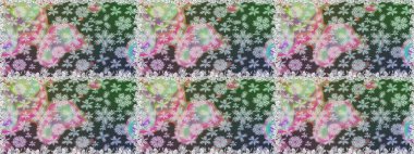 Düz Çiçek Elementleri Tasarımı. Renkli Yaz Temalı Kusursuz Arkaplan. Gri ve nötr renkte çiçekler. Raster illüstrasyonunda kusursuz çiçek deseni.