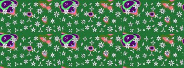 Organik motif arka planı. Çizim kalıbı. Raster illüstrasyonu. Ultraviyole kumaş deseni.