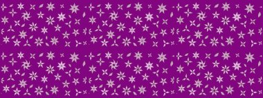 Suluboya çizim kalıbı. Suluboya tarzında mor renkli çiçekler. Çiçek izi.