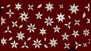 Küçük çiçekteki sevimli çiçek deseni. Kırmızı renkte çiçekler. Raster illüstrasyonu.