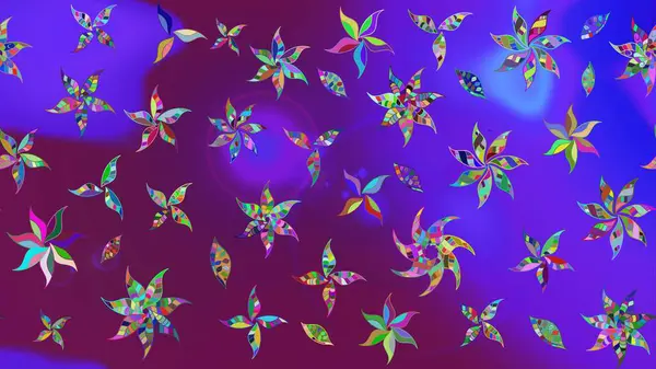 Egzotik çiçekler, mor renkler üzerine botanik parlak klasik doğa. Raster illüstrasyonu. Klasik tropikal doğal elementlerin suluboya seti.