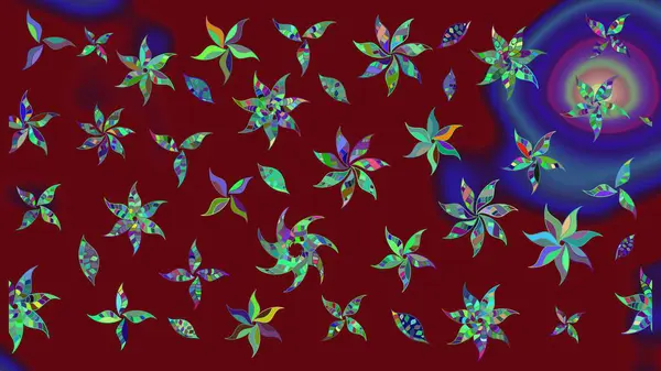 Renkli Bahar Teması eskiz kalıbı. Düz Çiçek Elementleri Tasarımı. Raster güzel kumaş deseni çiziyor. Çiçek deseni.