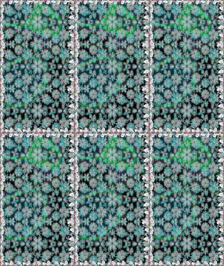 Şirin çiçekler. Raster Moda kumaş deseni. Çizgi çizimi deseni.