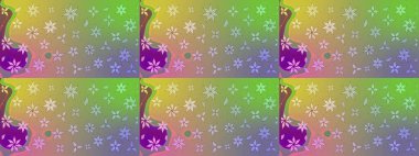 Çizim çiçek deseni duvar kâğıdı olarak kullanılabilir. Tarafsız renklerde çiçekler. Raster illüstrasyonu.