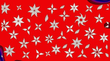 Küçük çiçekteki sevimli çiçek deseni. Kırmızı renkte çiçekler.