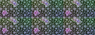 Renkli Bahar Teması eskiz kalıbı. Raster illüstrasyonundaki çiçek desenli çizim. Gri renkli çiçekler. Düz Çiçek Elementleri Tasarımı.