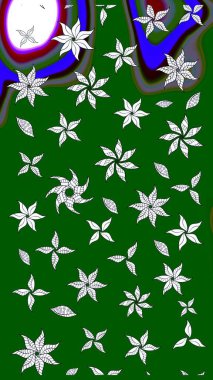 Tekstil, kumaş, kapaklar, duvar kağıtları, baskı, naylon, koleksiyon defteri, örgü, dekupaj için güzel bir eskiz. Küçük yeşil çiçeklerle oldukça kaliteli besin torbası deseni.