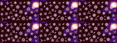 Çiçek rengi eskiz deseni. Raster çiçek izi. Raster Yumuşak kumaş deseni. Klasik taslak çizimi.