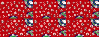 Çiçekli karalama şeklinde Raster çiçek deseni. Nazik, sevimli çiçek arkaplanı. Kırmızı renkte çiçekler.