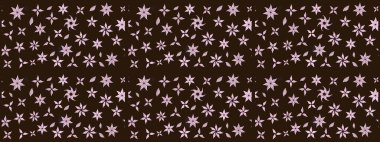 Çiçek kolajı. Çiçek arkaplan. Raster deseni. Doğa. - Kahverengi çiçekler. Küçük çiçekte güzel bir desen var. Çiçek bileşimi.