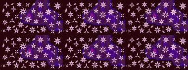 Düz Çiçek Elementleri Tasarımı. Kahverengi renkli çiçekler. Renkli Bahar Teması eskiz kalıbı. Sevimli çiçek raster deseni.