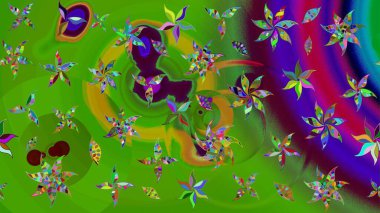 Ultraviyole kumaş deseni. Organik motif arka planı. Çizim kalıbı. Raster illüstrasyonu.