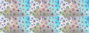 Küçük çiçekteki sevimli çiçek deseni. Gri renkli çiçekler. Raster illüstrasyonu.