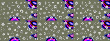 Çiçekli, yapraklı, çiçek desenli eskiz. El çizimi. Raster illüstrasyonu.