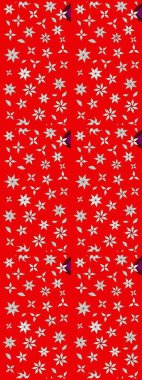 Üzerinde gelincikler ve vadi zambakları olan renkli çiçek desenli nakış deseni. Tekstil tasarımı için kırmızı renkte geleneksel Raster çiçek buketi.