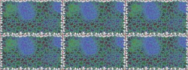 Kelebekli Raster. Kıyafetler, erkekler, kızlar ve duvar kağıtları için soyut, pürüzsüz desen. Raster. Mavi ve yeşil renkli illüstrasyon.