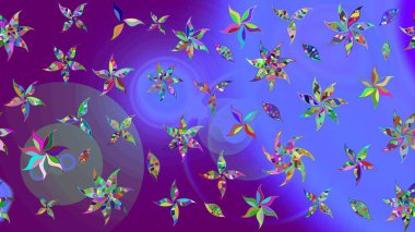 Raster deseni. Süslü kumaş deseni. Çiçekli çiçek deseni, suluboya..