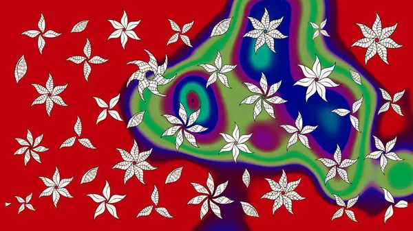 Yazdır. Güzel eskiz şekli. Düz Çiçek Elementleri Tasarımı. Güzel kumaş deseni. Raster çiçekli arka plan. Renkli Yaz Teması çizim şablonu.