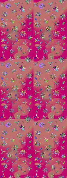 Renkli Bahar Teması eskiz kalıbı. Düz Çiçek Elementleri Tasarımı. Raster illüstrasyonundaki çiçek desenli çizim. Süslü kumaş deseni.