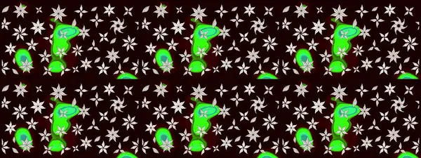 Renkli Yaz Temalı eskiz kalıbı. Siyah renkli çiçekler. Raster Illustrasyon 'daki Çiçek Deseni' nin son moda çizimi. Düz Çiçek Elementleri Tasarımı.