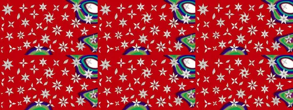 Çiçekli karalama şeklinde Raster çiçek deseni. Nazik, sevimli çiçek arkaplanı. Kırmızı renkte çiçekler.