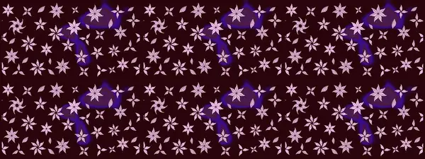 Raster Çiçek İllüstrasyonu güzel tekstil. Kahverengi renkli etnik çiçeklerle zarif bir eskiz deseni..