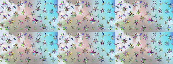 Küçük çiçekteki sevimli çiçek deseni. Gri renkli çiçekler. Raster illüstrasyonu.