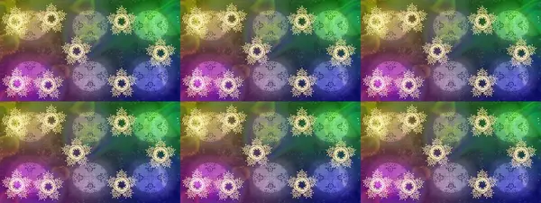 Yeşil, nötr ve mavi siluet kar tanesi işareti. Raster illüstrasyonu. Düz dizayn. Sembol kışı, donmuş, Noel, yeni yıl tatili. Kar Tanesi Mozaik ikonu. Grafiksel element dekorasyonu.