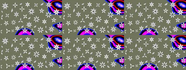 Çiçekli, yapraklı, çiçek desenli eskiz. El çizimi. Raster illüstrasyonu.