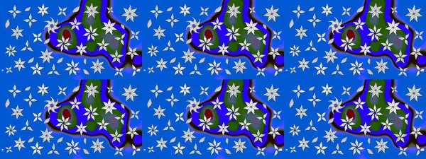 Çiçekli bahar çiçekleri. Küçük çiçekte güzel bir desen. Küçük renkli çiçekler. Moda baskıları için zarif bir şablon. Motley illüstrasyonu.